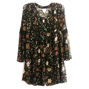 Knox Rose Black floral boho dress